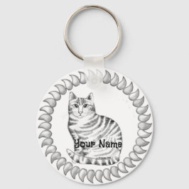 Mouser Tabby Cat Sleutelhanger