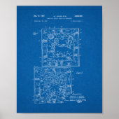 Mousetrap Board Game Patent - Blauwdruk Poster (Voorkant)