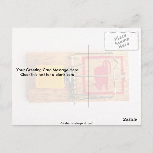 Mousetrap Briefkaart (Achterkant)