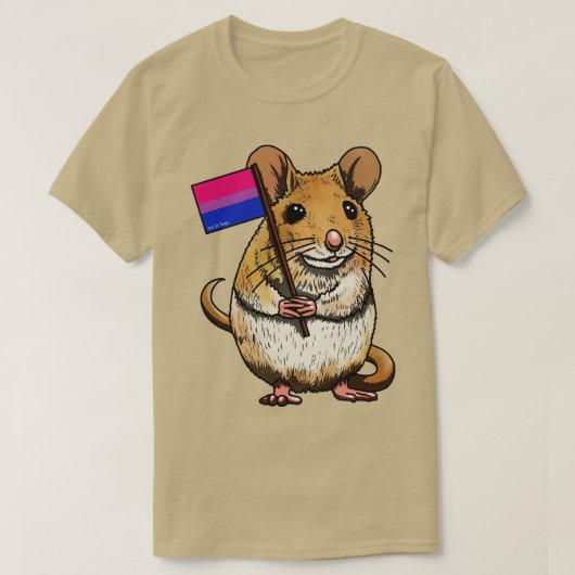 Mousie met Bi Vlag T-shirt (Design voorkant)