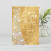 Mouskelende Diamond Weddenschap Golden Glitter Kaart (Staand voorkant)