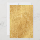 Mouskelende Diamond Weddenschap Golden Glitter Kaart (Achterkant)