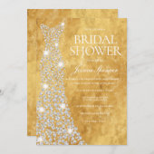 Mouskelende Diamond Weddenschap Golden Glitter Kaart (Voorkant / Achterkant)