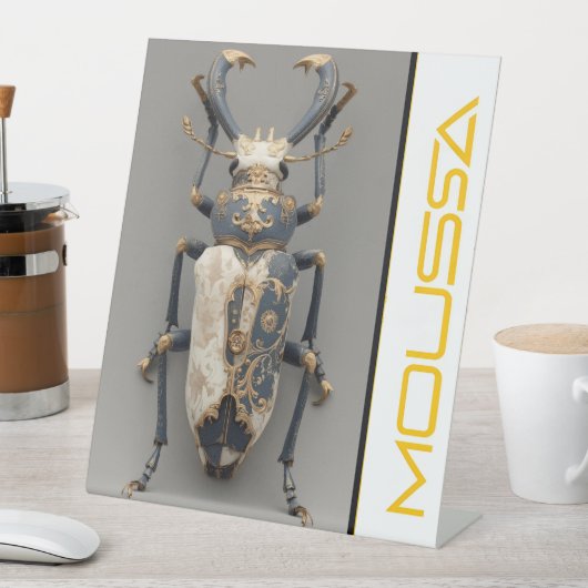 MOUSSA  PEDESTAL SIGN RECLAMEBORD MET VOETSTUK (Insitu)