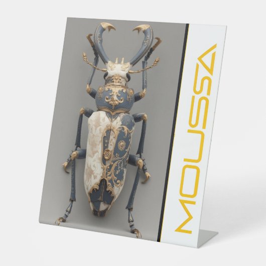 MOUSSA  PEDESTAL SIGN RECLAMEBORD MET VOETSTUK (Voorkant)