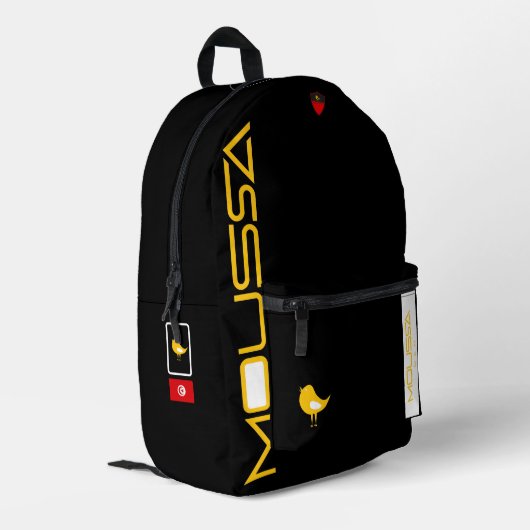 MOUSSA Print Cut Sew Bag Bedrukte Rugzak (Achterkant Hoek Links)