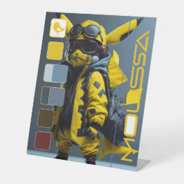 MOUSSA RECLAMEBORD MET VOETSTUK