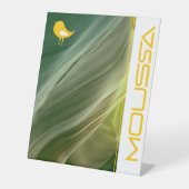 MOUSSA RECLAMEBORD MET VOETSTUK (Voorkant)