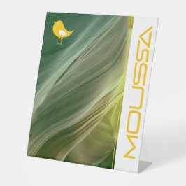 MOUSSA RECLAMEBORD MET VOETSTUK