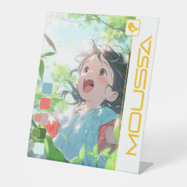 MOUSSA VOETSTUK BORDJE RECLAMEBORD MET VOETSTUK