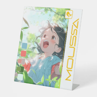 MOUSSA VOETSTUK BORDJE RECLAMEBORD MET VOETSTUK