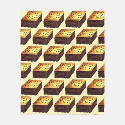 Moussaka Grieks-mediterraan voedseleiplant Aardapp Fleece Deken (Voorkant)