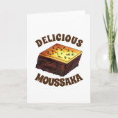 Moussaka Grieks-mediterraan voedseleiplant Aardapp Kaart (Voorkant)