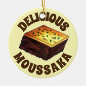 Moussaka Grieks-mediterraan voedseleiplant Aardapp Keramisch Ornament (Voorkant)