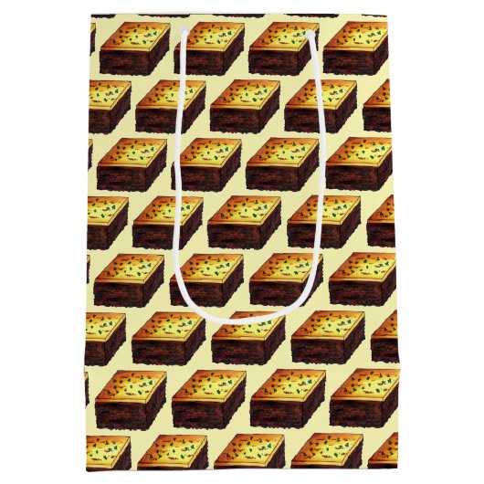 Moussaka Grieks-mediterraan voedseleiplant Aardapp Medium Cadeauzakje (Achterkant)