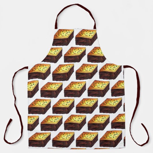 Moussaka Grieks-mediterraan voedseleiplant Aardapp Schort (Voorkant)