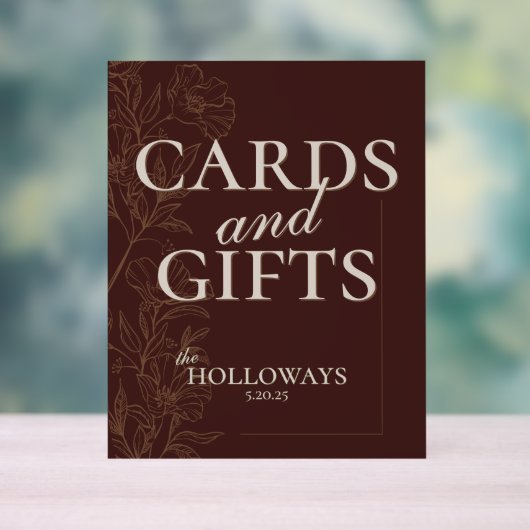 Mousse Brown bruiloft Vrijgezellenfeest Kaarten en Acryl Bord (Neutraal)