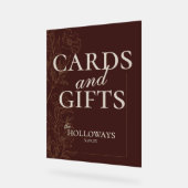 Mousse Brown bruiloft Vrijgezellenfeest Kaarten en Acryl Bord (Hoek)