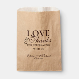 Mousse Brown “Love and Thanks” Wedding Bedankzakje