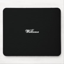 Mousse pad zwart kleur welkom