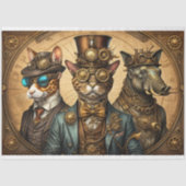 Mousseline Animal trio Steampunk Hat Tissue paper Tissuepapier (Voorkant)
