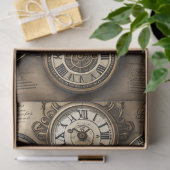 Mousseline Clocks and map Tissue paper Decoupage Tissuepapier (Geschenk)