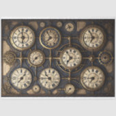 Mousseline Clocks Steampunk watches Tissue paper Tissuepapier (Voorkant)