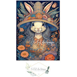 Mousseline Cute Bunny Flower hat V4 Tissue paper Tissuepapier