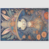 Mousseline Cute Bunny Flower hat V4 Tissue paper Tissuepapier (Voorkant)