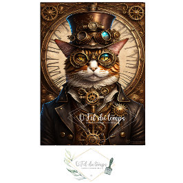Mousseline Cute Cat Steampunk Hat Tissue paper Tissuepapier