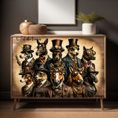 Mousseline Dog Family Steampunk Hat Tissue paper Tissuepapier