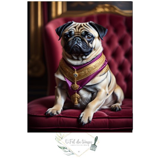 Mousseline Dog Royal Pug no.6 Hat Tissue paper Tissuepapier
