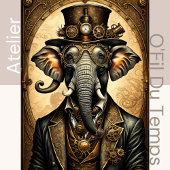 Mousseline Elephant Steampunk Hat Tissue paper Tissuepapier