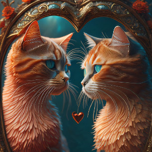 Mousseline Feline lovers papier. Cats in love deco Tissuepapier