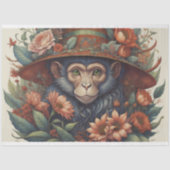 Mousseline Flower Hat cute chimp v10 Tissue paper Tissuepapier (Voorkant)