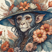 Mousseline Flower Hat cute chimp v12 Tissue paper Tissuepapier