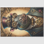 Mousseline Hippopotamus Steampunk Hat Tissue paper Tissuepapier (Voorkant)