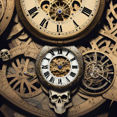 Mousseline Steampunk watches skulls Tissue paper Tissuepapier