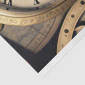 Mousseline Steampunk watches skulls Tissue paper Tissuepapier (Detail)