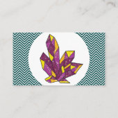 Mousserend Amethyst Crystal Minimalistisch Elegant Visitekaartje (Achterkant)