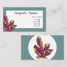 Mousserend Amethyst Crystal Minimalistisch Elegant Visitekaartje