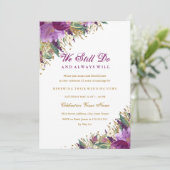 Mousserend Amethyst Paars Vow Renewal Jubileum Kaart (Staand voorkant)