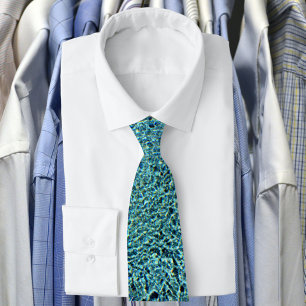 Mousserend Aqua Blue Water Stropdas