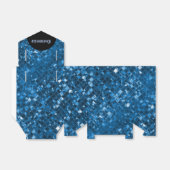 Mousserend blauw mozaïekpatroon bedankdoosjes (Uitgevouwen)