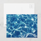 Mousserend blauw water briefkaart (Voorkant / Achterkant)