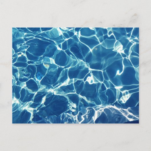 Mousserend blauw water briefkaart (Voorkant)