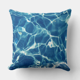 Mousserend blauw water kussen