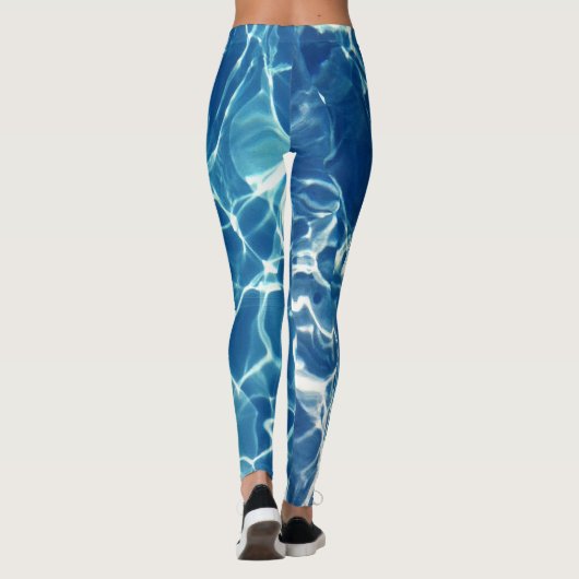 Mousserend blauw water leggings (Achterkant)