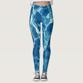Mousserend blauw water leggings (Voorkant)