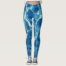 Mousserend blauw water leggings